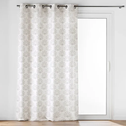Bissolo Casa Tende Tende Confezionate<LINEA MAJESTIA - TENDA CON OCCHIELLI IN POLIESTERE 140X280 BIANCO CON DECORO: vendita online LINEA MAJESTIA - TENDA CON OCCHIELLI IN POLIESTERE 140X280 BIANCO CON DECORO in offerta