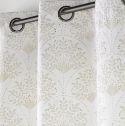 Bissolo Casa Tende Tende Confezionate<LINEA MAJESTIA - TENDA CON OCCHIELLI IN POLIESTERE 140X280 BIANCO CON DECORO: vendita online LINEA MAJESTIA - TENDA CON OCCHIELLI IN POLIESTERE 140X280 BIANCO CON DECORO in offerta