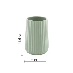 Bissolo Casa Porta Spazzolini<LINEA MARIKA - BICCHIERE PORTASPAZZOLINI VERDE SALVIA