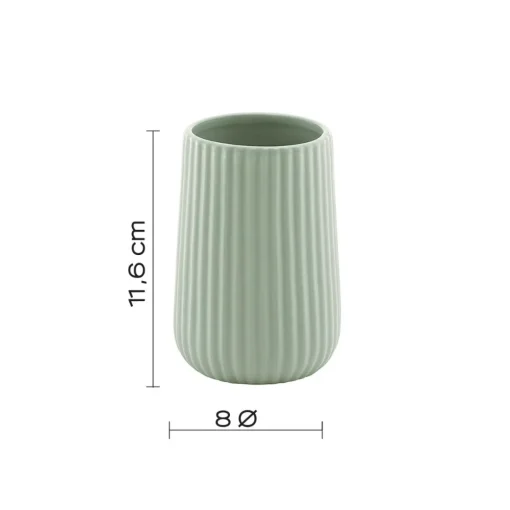 Bissolo Casa Porta Spazzolini<LINEA MARIKA - BICCHIERE PORTASPAZZOLINI VERDE SALVIA