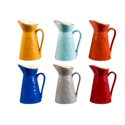 Bissolo Casa Bicchieri Caraffe E Decanter<LINEA MEDITERRANEO - BRICCHETTO 220ML IN GRES 7X11CM H 13CM ASSORTITO