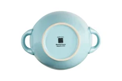 Bissolo Casa Tazze, Tazzine, Coppette Coppette<LINEA MEDITERRANEO - CIOTOLA ZUPPA 2 MANICI IN GRES TURCHESE 540ML