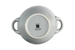 Bissolo Casa Tazze, Tazzine, Coppette Coppette<LINEA MEDITERRANEO - CIOTOLA ZUPPA 2 MANICI IN GRES GRIGIO FANGO 540ML