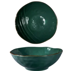 Bissolo Casa Piatti Insalatiere E Terrine<LINEA MEDITERRANEO - INSALATIERA VERDE SCURO IN GRES DIAM 27CM H11CM