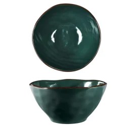 Bissolo Casa Piatti Insalatiere E Terrine<LINEA MEDITERRANEO - INSALATIERA IN GRES VERDE SCURO DIAM 17CM H8CM
