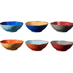 Bissolo Casa Piatti Insalatiere E Terrine<LINEA MEDITERRANEO - INSALATIERA GRANDE IN GRES DIAM 27CM H 11CM ASS.