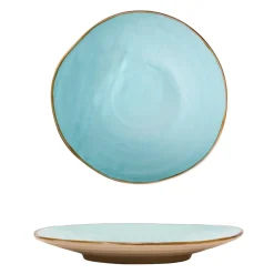 Bissolo Casa Piatti Piani<LINEA MEDITERRANEO - PIATTO PIANO TURCHESE IN GRES DIAM 28CM H 4CM