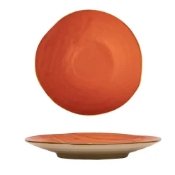 Bissolo Casa Piatti Piani<LINEA MEDITERRANEO - PIATTO PIANO ARANCIONE JAFFA IN GRES D. 28CM H 4CM