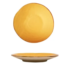 Bissolo Casa Piatti Piani<LINEA MEDITERRANEO - PIATTO PIANO GIALLO IN GRES DIAM. 28CM H 4CM