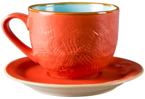 Bissolo Casa Tazze, Tazzine, Coppette Tazze<LINEA MEDITERRANEO - TAZZA CON PIATTINO IN GRES 125ML ASSORTITO