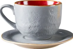 Bissolo Casa Tazze, Tazzine, Coppette Tazze<LINEA MEDITERRANEO - TAZZA CON PIATTINO IN GRES 125ML ASSORTITO