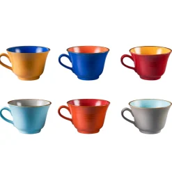 Bissolo Casa Tazze, Tazzine, Coppette Tazze<LINEA MEDITERRANEO - TAZZA COLAZIONE IN GRES 350ML ASSORTITO