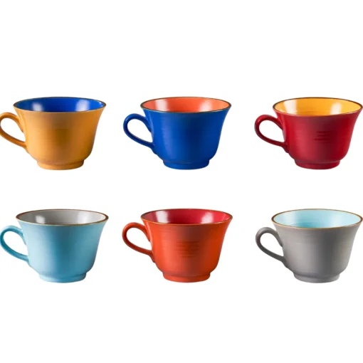 Bissolo Casa Tazze, Tazzine, Coppette Tazze<LINEA MEDITERRANEO - TAZZA COLAZIONE IN GRES 350ML ASSORTITO