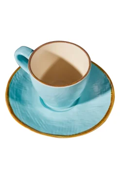 Bissolo Casa Tazze, Tazzine, Coppette Tazzine<LINEA MEDITERRANEO - TAZZINA DA CAFFE IN GRES CON PIATTINO 50ML ASS.
