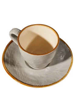 Bissolo Casa Tazze, Tazzine, Coppette Tazzine<LINEA MEDITERRANEO - TAZZINA DA CAFFE IN GRES CON PIATTINO 50ML ASS.