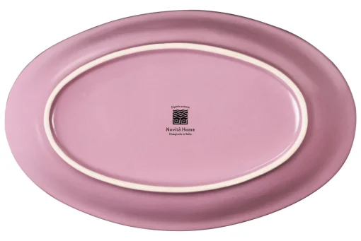 Bissolo Casa Piatti Vassoi<LINEA MEDITERRANEO - VASSOIO OVALE IN GRES ROSA 28X17CM H 3CM