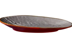 Bissolo Casa Piatti Vassoi<LINEA MEDITERRANEO - VASSOIO OVALE IN GRES 36X21CM H 5CM ASSORTITO