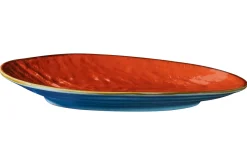 Bissolo Casa Piatti Vassoi<LINEA MEDITERRANEO - VASSOIO OVALE IN GRES 36X21CM H 5CM ASSORTITO
