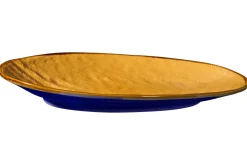 Bissolo Casa Piatti Vassoi<LINEA MEDITERRANEO - VASSOIO OVALE IN GRES 36X21CM H 5CM ASSORTITO