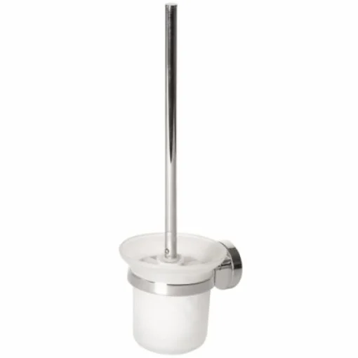 Bissolo Casa Scopini<LINEA NEXO - PORTASCOPINO CROMO E VETRO SATINATO