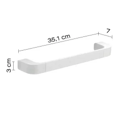 Bissolo Casa Porta Asciugamani<LINEA OUTLINE - PORTA ASCIUGAMANI CM 35 BIANCO MATT