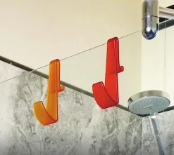 Bissolo Casa Appendini<LINEA PIKA' COBRA - APPENDINO PER DOCCIA TRASPARENTE SATINATO