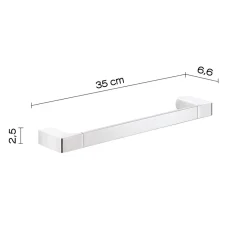 Bissolo Casa Porta Asciugamani<LINEA PIRENEI - PORTA ASCIUGAMANI CROMO CM 35