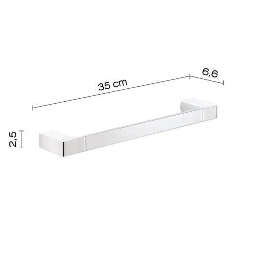 Bissolo Casa Porta Asciugamani<LINEA PIRENEI - PORTA ASCIUGAMANI CROMO CM 35