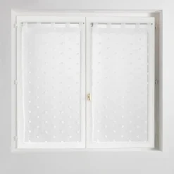 Bissolo Casa Tende Tende Confezionate<LINEA POMPINOU - TENDA DRITTA CON PASSANTI 60X160 BIANCO+POMPONS : vendita online LINEA POMPINOU - TENDA DRITTA CON PASSANTI 60X160 BIANCO+POMPONS in offerta