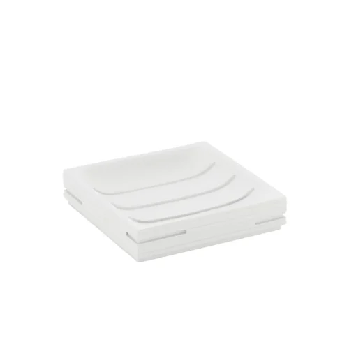 Bissolo Casa Porta Saponi E Dosatori<LINEA QUADROTTO - PORTA SAPONE BIANCO