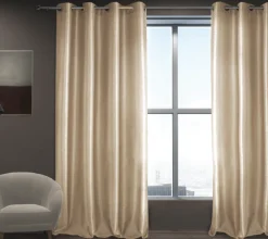 Bissolo Casa Tende Tende Confezionate<LINEA RAIN - TENDA CON OCCHIELLI IN POLIESTERE 140X280CM ORO: vendita online LINEA RAIN - TENDA CON OCCHIELLI IN POLIESTERE 140X280CM ORO in offerta