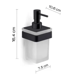 Bissolo Casa Porta Saponi E Dosatori<LINEA SAMOA - DOSASAPONE NERO MATT