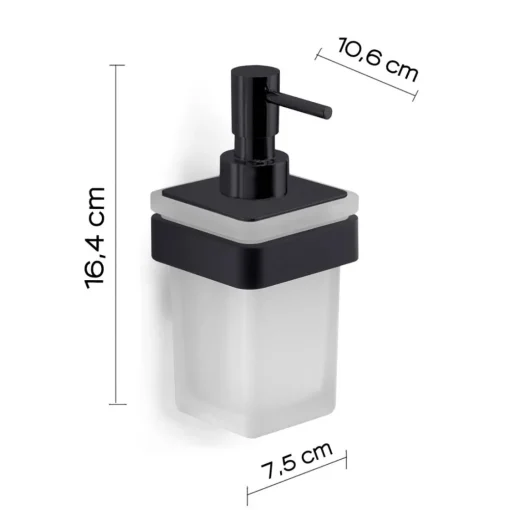 Bissolo Casa Porta Saponi E Dosatori<LINEA SAMOA - DOSASAPONE NERO MATT