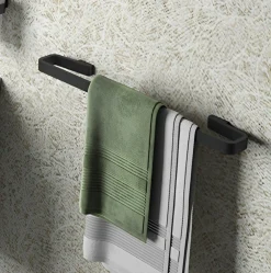 Bissolo Casa Porta Asciugamani<LINEA SAMOA - PORTA ASCIUGAMANI CM 30 NERO MATT