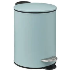 Bissolo Casa Pattumiere Bagno<LINEA SOFTCLOSE - PATTUMIERA BAGNO 3LT CELESTE E NERO