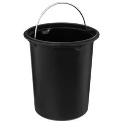 Bissolo Casa Pattumiere Bagno<LINEA SOFTCLOSE - PATTUMIERA BAGNO 3LT CELESTE E NERO