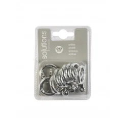 Bissolo Casa Accessori E Pali Tende Finali Per Pali<LINEA SOLUTIONS 12MM - SET 10 ANELLI PER TENDA IN PLASTICA COLORE CROMATO : vendita online LINEA SOLUTIONS 12MM - SET 10 ANELLI PER TENDA IN PLASTICA COLORE CROMATO in offerta