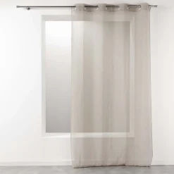Bissolo Casa Tende Tende Confezionate<LINEA TELMA - TENDA CON OCCHIELLI IN STAMIGNA EFFETTO STROPICCIATO 140X280CM MARRONE: vendita online LINEA TELMA - TENDA CON OCCHIELLI IN STAMIGNA EFFETTO STROPICCIATO 140X280CM MARRONE in offerta