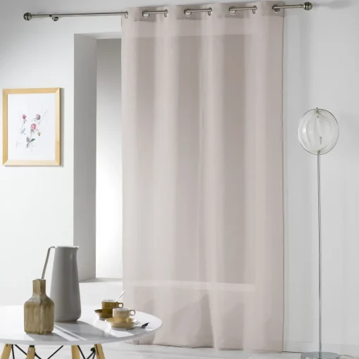 Bissolo Casa Tende Tende Confezionate<LINEA TELMA - TENDA CON OCCHIELLI IN STAMIGNA EFFETTO STROPICCIATO 140X280CM MARRONE: vendita online LINEA TELMA - TENDA CON OCCHIELLI IN STAMIGNA EFFETTO STROPICCIATO 140X280CM MARRONE in offerta
