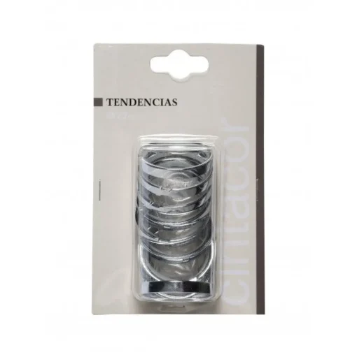 Bissolo Casa Accessori E Pali Tende Finali Per Pali<LINEA TENDENCIAS - SET 10 ANELLI PER TENDA IN METALLO CROMATO : vendita online LINEA TENDENCIAS - SET 10 ANELLI PER TENDA IN METALLO CROMATO in offerta