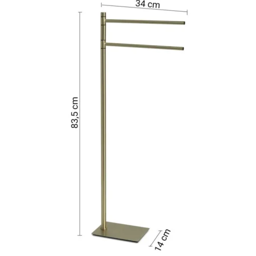 Bissolo Casa Piantane Bagno<LINEA TRILLY - PIANTANA PORTA ASCIUGAMANO ORO