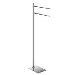 Bissolo Casa Piantane Bagno<LINEA TRILLY - PIANTANA PORTA ASCIUGAMANO CROMATA IN ACCIAIO INOX 13X34X85