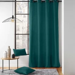 Bissolo Casa Tende Tende Confezionate<LINEA TWILY - TENDA CON OCCHIELLI IN COTONE/POLIESTERE 135X260CM SMERALDO: vendita online LINEA TWILY - TENDA CON OCCHIELLI IN COTONE/POLIESTERE 135X260CM SMERALDO in offerta