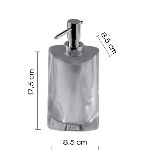 Bissolo Casa Porta Saponi E Dosatori<LINEA TWIST - DOSASAPONE ARGENTO