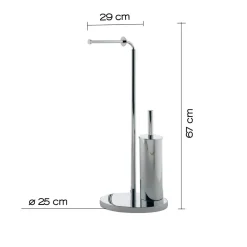 Bissolo Casa Piantane Bagno<LINEA WINNY - PIANTANA PORTAROTOLO/SCOPINO CROMO
