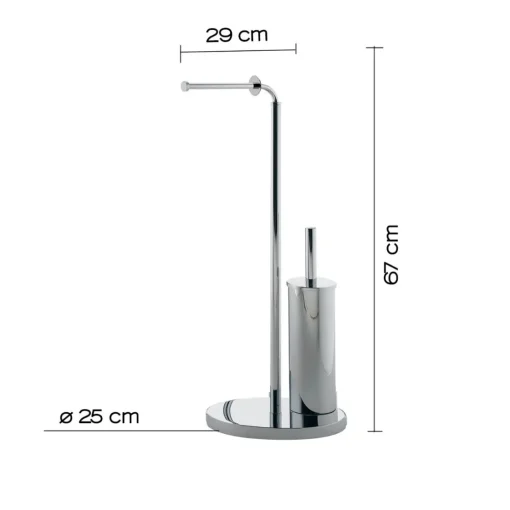 Bissolo Casa Piantane Bagno<LINEA WINNY - PIANTANA PORTAROTOLO/SCOPINO CROMO