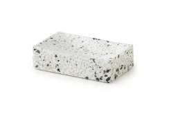 Bissolo Casa Porta Saponi E Dosatori<LINEA ZOE - PORTA SAPONE GRANIGLIA BIANCO/NERO