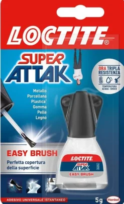 Bissolo Casa Siliconi, Colle E Schiume<LOCTITE SUPER ATTAK BRUSH 5gr CON PENNELLO APPLICATORE : vendita online LOCTITE SUPER ATTAK BRUSH 5gr CON PENNELLO APPLICATORE in offerta