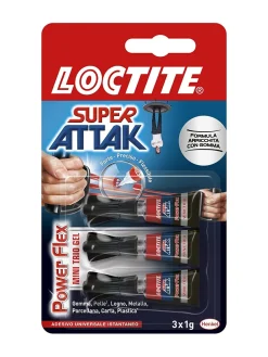 Bissolo Casa Siliconi, Colle E Schiume<LOCTITE SUPER ATTAK POWER GEL MINI DOSI 3 TUBETTI DA 1gr: vendita online LOCTITE SUPER ATTAK POWER GEL MINI DOSI 3 TUBETTI DA 1gr in offerta