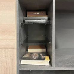 Bissolo Casa Mobili Da Ingresso|Credenze E Vetrine<MADIA 3 ANTE NERO PORTLAND E RIVIERA OAK: vendita online MADIA 3 ANTE NERO PORTLAND E RIVIERA OAK in offerta